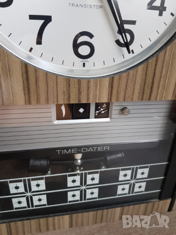 Транзисторен стенен часовник Seiko Japan, снимка 3 - Антикварни и старинни предмети - 36408855