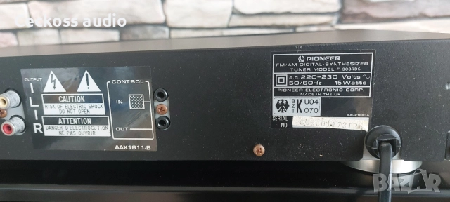 Стерео тунер PIONEER F-303RDS, снимка 6 - Ресийвъри, усилватели, смесителни пултове - 52720490