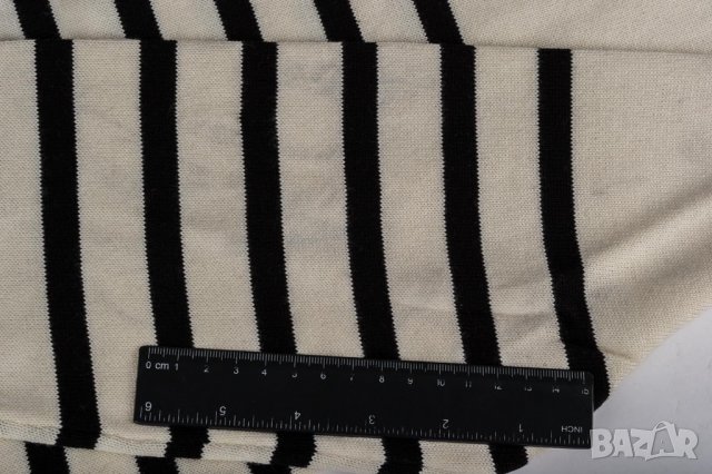 Дамски памучен пуловер в екрю на черно райе марка Paul Parker, снимка 6 - Блузи с дълъг ръкав и пуловери - 33597382