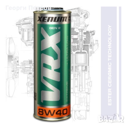 Синтетично естерно керамично моторно масло Xenum VRX 8w40 Gen2
