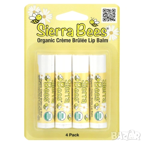 Sierra Bees Organic-Балсам за устни с аромат на крем брюле, снимка 2 - Козметика за лице - 53138513