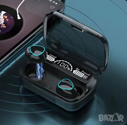 Безжични Bluetooth слушалки с LED цифров дисплей  