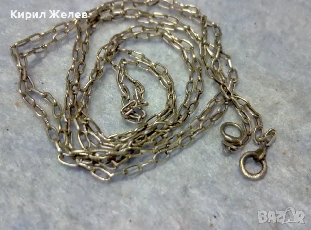 ФИНА СТАРИННА СРЕБЪРНА ВЕРИЖКА ЛАНЧЕ КОЛИЕ СИНДЖИРЧЕ СРЕБРО ВИСОКА ПРОБА РЪЧНА ИЗРАБОТКА 32038, снимка 7 - Антикварни и старинни предмети - 49704843