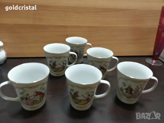Полски порцелан големи чаши за чай , снимка 2 - Антикварни и старинни предмети - 38642470
