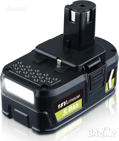 5.0Ah 18V P108 Li-ion батерия, за електрически инструменти Ryobi P108 P104 P105 P106 P107