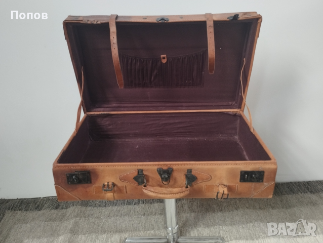 Колекция от стари кожени куфари, снимка 17 - Куфари - 44846772