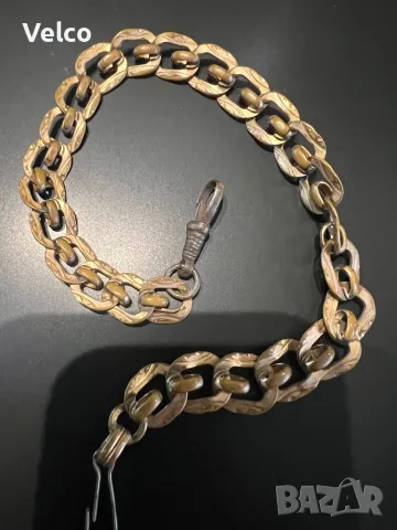 позлатена веришка за джобен чесовник, снимка 2 - Антикварни и старинни предмети - 49621651