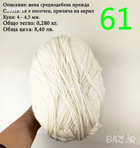 Евтини прежди в малки количества - нови и остатъци, снимка 9 - Други - 52029822