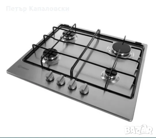 Газов плот ,котло и за вграждане Индезит INDESIT THA642IX/I .Цвят: инокс.Брой горелки: 4