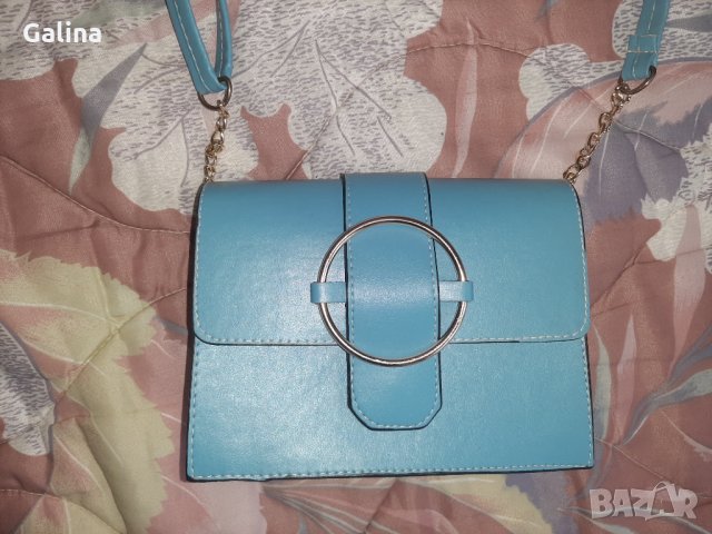 Дамска лятна синя чанта, снимка 2 - Чанти - 32304392