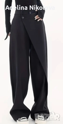 Дамски панталон с прехлупване, снимка 3 - Панталони - 52866706