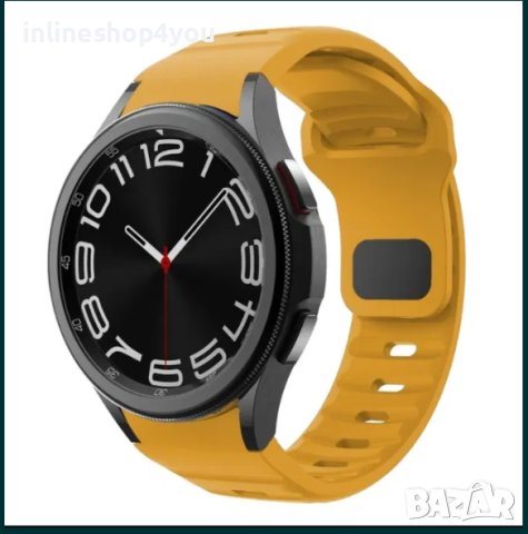 Силиконова Каишка за Samsung Watch 6 Classic / 5 Pro / 4 / 3 20mm, снимка 4 - Смарт гривни - 43780723