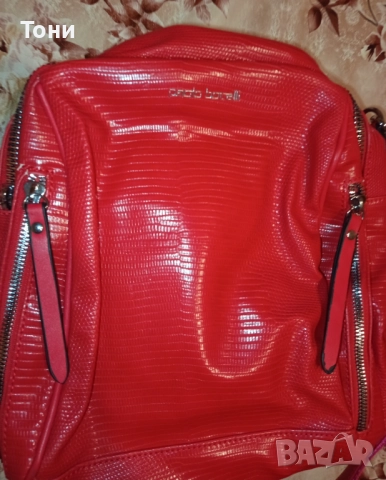 PAOLO BOCELLI Оригинал Нова Кожена Дамска Раница , снимка 4 - Чанти - 52418686