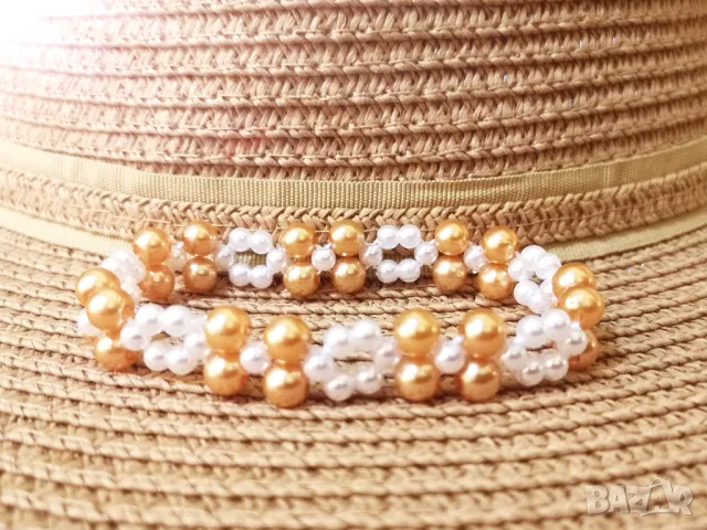 🏷️ Гривна / цвят: перлено бял и оранжев, снимка 2 - Гривни - 47313129
