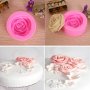 3D 5 см голяма роза силиконов молд форма фондан торта украса шоколад гипс сапун свещ, снимка 1 - Форми - 35840458