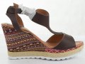 Кафяви дамски сандали на платформа марка Beppi - 36, снимка 4