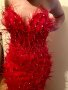 Официална червена рокля - чисто нова, снимка 1 - Рокли - 36762088