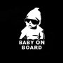 Стикер Бебе в колата / Baby on Board - Бял, снимка 1