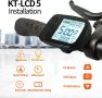 Дисплей за електрически велосипед LCD KT5 24V、36V、48V SM Plug, снимка 4