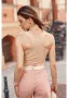 Дамско боди с деколте с цип в бежов цвят FK588, снимка 3