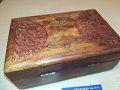 КРАСИВА ДЪРВЕНА КУТИЯ С ЧЕРЕН КАМЪК-16Х10Х6СМ, снимка 5