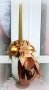 Коледен свещник в цвят мед, снимка 4