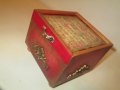 винтидж кутийка  в червено за бижута-hand made, снимка 4