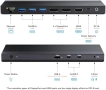 Нова 12 в 1 USB-C докинг станция 100W тройна 4K дисплей поддръжка Хъб, снимка 2