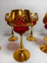 чаши за вино от италиански цветен кристал , снимка 10