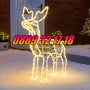 Коледен светещ елен, коледен елен височина 90 см, синя светлина, снимка 3