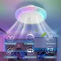 Вентилатор за таван със светлини RGB, 50 см модерен LED с дистанционно, 3 скорости, бял, снимка 2