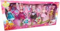 Голям комплект от пет броя Кукли Уинкс Вълшебници с цветни коси, снимка 1 - Кукли - 32399804