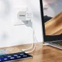 3-в-1 Бързо Зарядно Адаптер: USB Type A и Двоен USB Type C (40W/20W), снимка 1