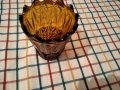Ретро ваза от кафяв кристал