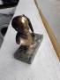 Малък бронзов бюст - мастилница, фигура, статуетка, снимка 4