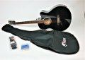 Tiger Acg4-bk Guitar - Electro-Аcoustic Black - електро акустична китара -КАТО НОВА Made in UK , снимка 1 - Китари - 32657230