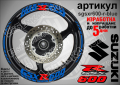 Suzuki GSX R600 кантове и надписи за джанти sgsxr600-r-green R 600, снимка 3