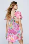 Рокля Nasty Gal с флорални мотиви /  Foiled Floral Print Ruffle Hem Mini Dress, снимка 1