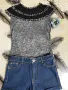 Лот къси дънки и тениска , снимка 1