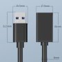 USB 3.0 Удължител, USB А мъжки - USB А женски, черен  2м или 3м, снимка 8