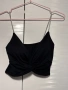 Черен топ с бляскави презрамки, снимка 2
