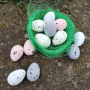 4603 Великденска украса Шарени яйца с трева, снимка 3