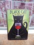 Метална табела алкохол Black Cat винарна вино черна котка Salem Winery, снимка 1