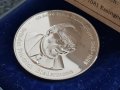 1000 ‰ Сребро Немски медал плакет Oz унция рядка монета, снимка 2