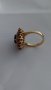 Златен пръстен с естествени гранати, снимка 3