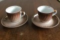 Порцеланов сервиз за кафе с 2 чаши и каничка, снимка 3
