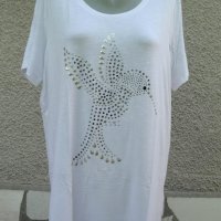 3XL Нова блуза Bonita с колибри , снимка 1 - Тениски - 40792608