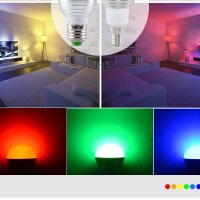 Крушка LED RGB , С дистанционно управление, E27, снимка 11 - Други стоки за дома - 28508864