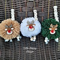 Коледни еленчета от прежда, снимка 7 - Коледни подаръци - 38687335