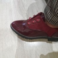 Нови дамски обувки бордо № 37, снимка 12 - Дамски ежедневни обувки - 26740117